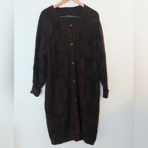 NWOT Gudrun Sjoden Long Duster Cardigan Sweater Dress Alpaca Mohair Size XL